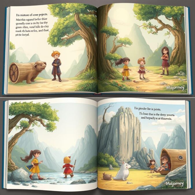 Book illustration project created with Midjourney using September 2025 promotional discount