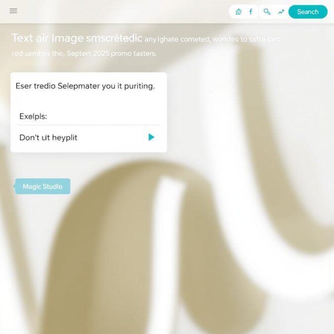 Canva Magic Studio's AI tools in action showing text-to-image generation for September 2025 promo code users