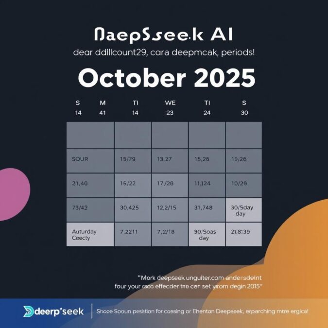DeepSeek AI October 2025 promotional calendar