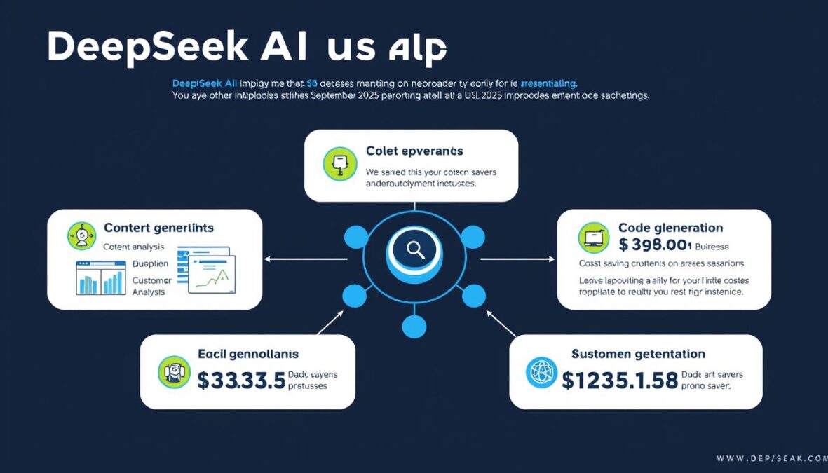 DeepSeek AI business use cases visualization September 2025