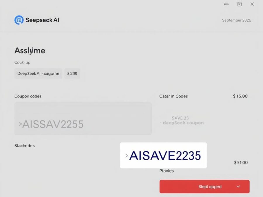 DeepSeek AI coupon codes being applied September 2025