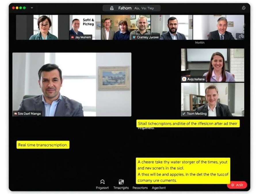 Fathom Meeting Assistant capturing key points during a Zoom meeting