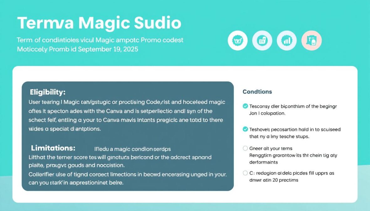 Visual representation of Canva Magic Studio promo code terms and conditions for September 2025