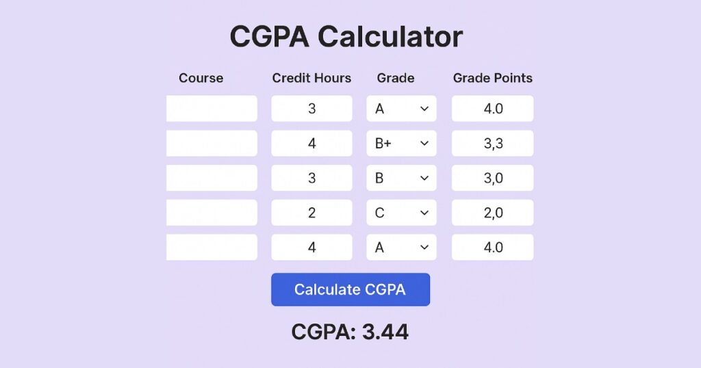 cgpa calculator