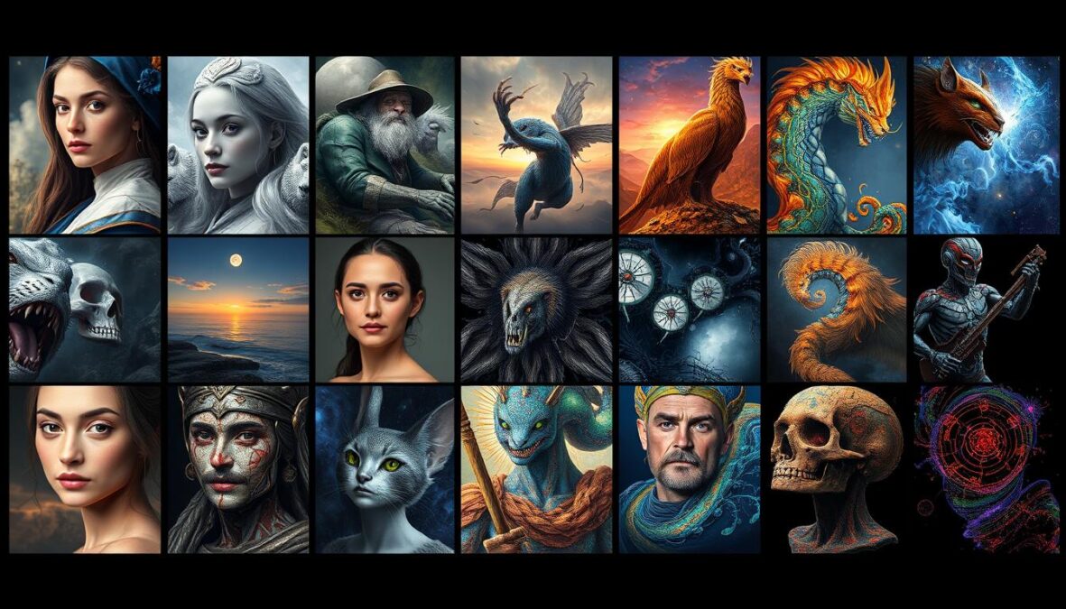 Collection of stunning artwork created with Leonardo.Ai