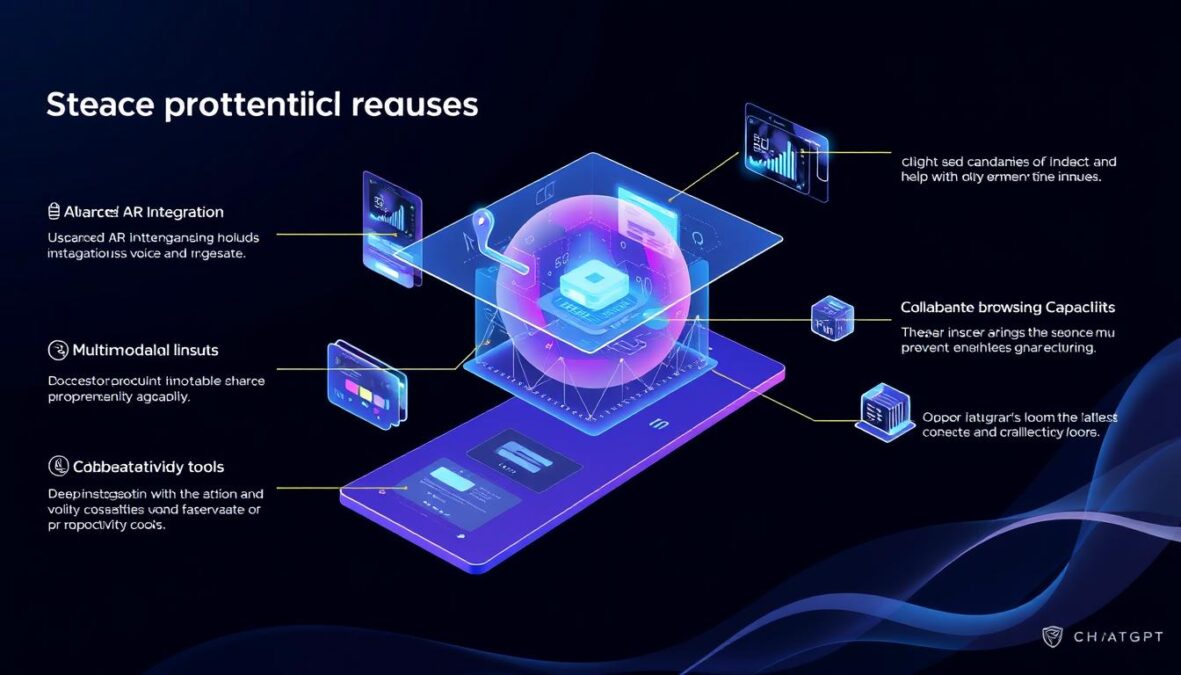 Conceptual illustration of future ChatGPT Atlas Browser features