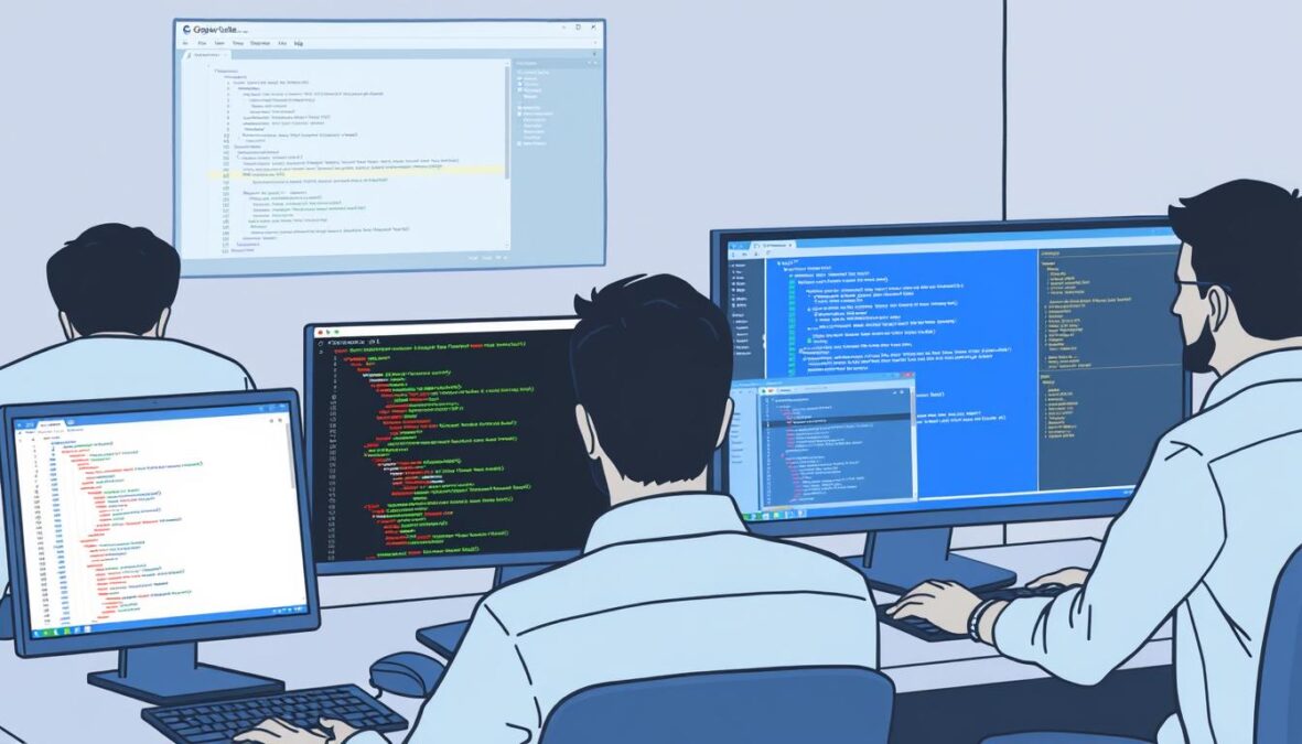Developer team collaborating with Jules AI for coding tasks