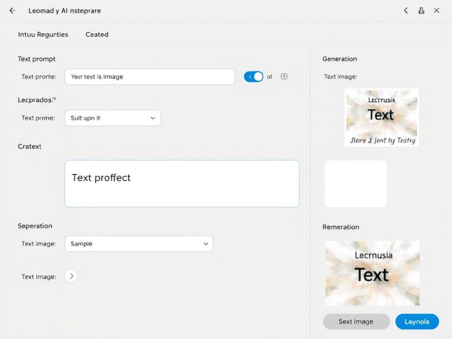 Leonardo.Ai's user-friendly interface showing text prompt input