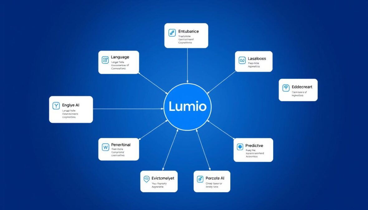 Lumio AI multi-model workspace interface showing connected AI models