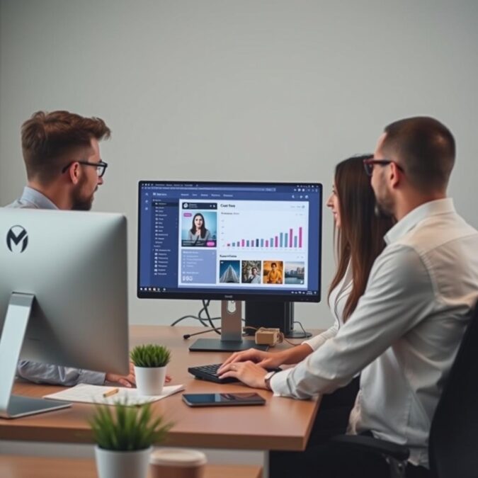 Marketing team using Creatify.ai for business videos