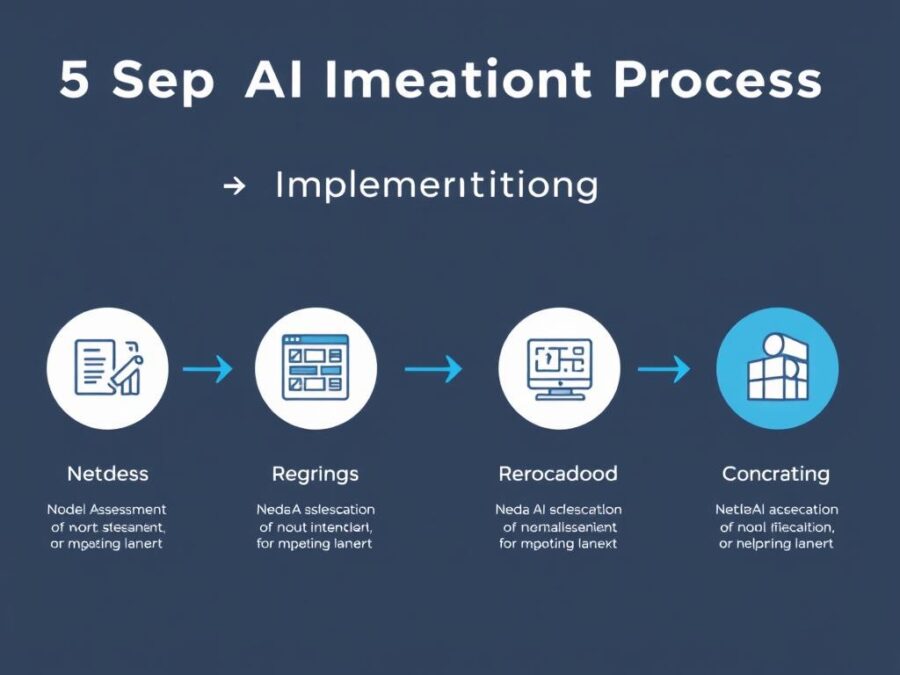 Step-by-step implementation process for Lumio AI