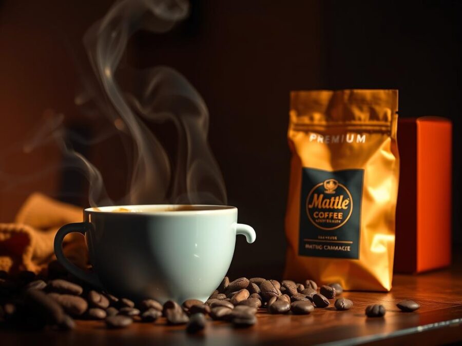 Advertising concept created with Midjourney showing stylized product imagery