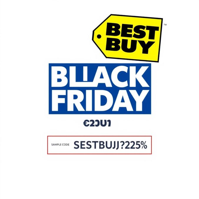 Best Buy logo with Black Friday 2025 promo code graphics