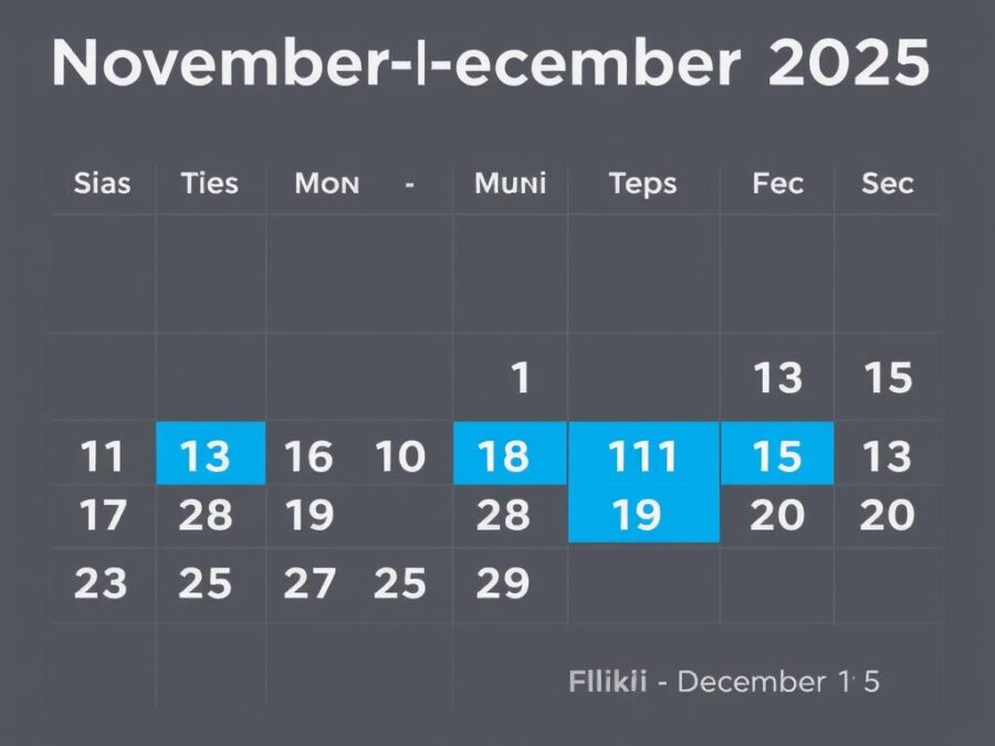 Calendar showing Fliki Black Friday 2025 sale dates highlighted