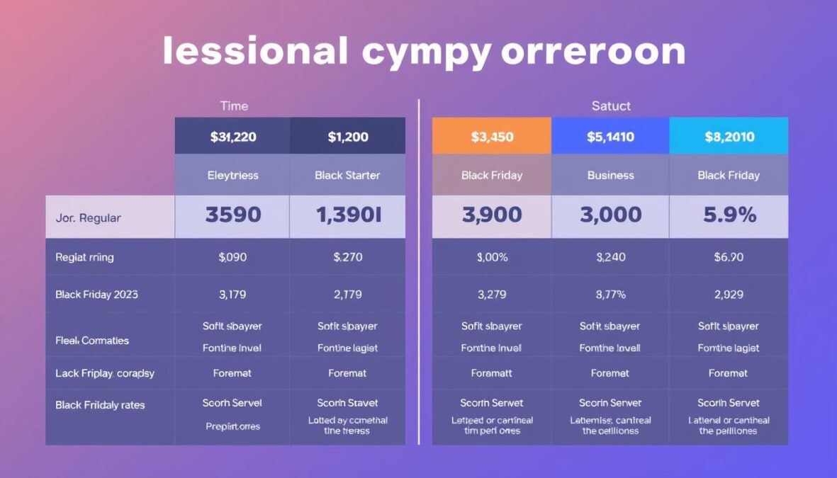Comparison chart of ElevenLabs regular pricing versus Black Friday 2025 discounted rates