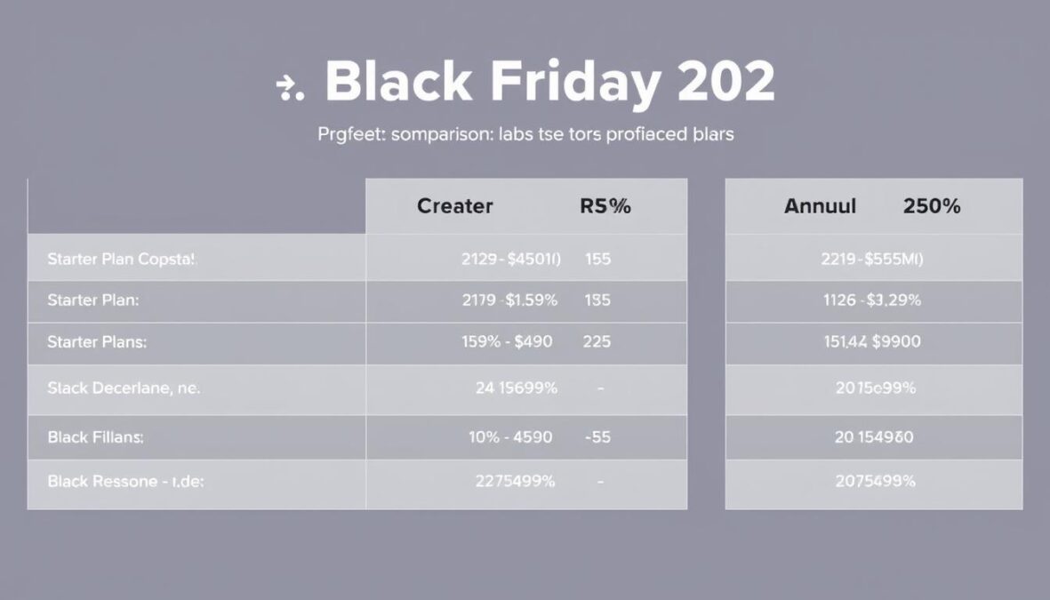 Comparison chart showing ElevenLabs Black Friday 2025 deal pricing versus regular pricing