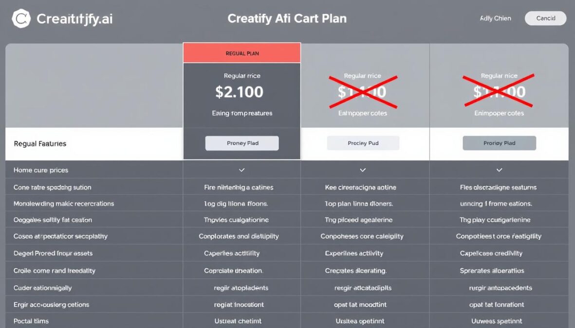 Comparison of Creatify.ai plans with promo code November 2025 applied