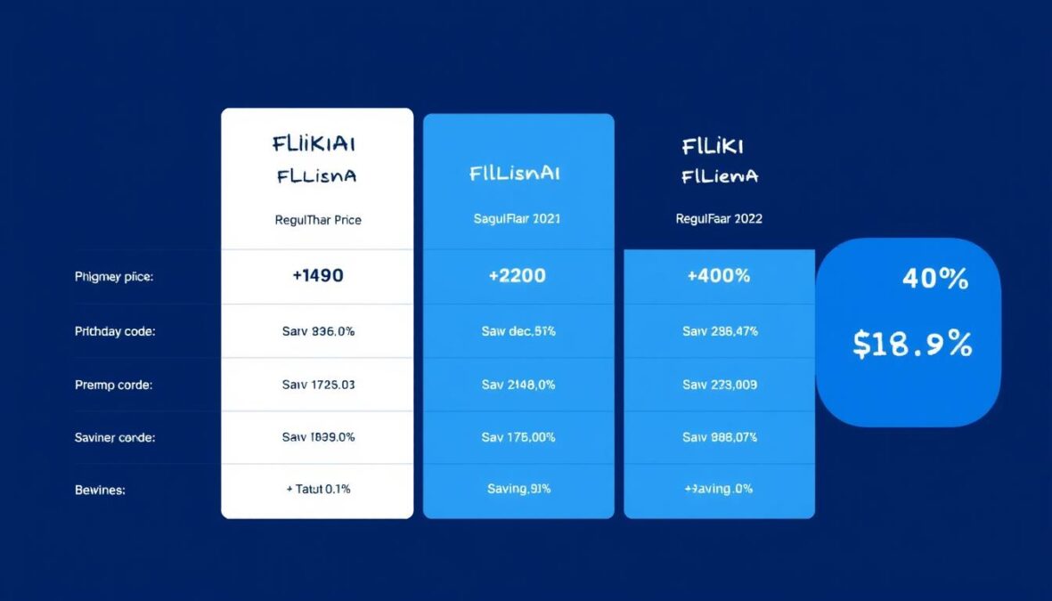 Comparison of Fliki AI plans with December 2025 promo code savings highlighted