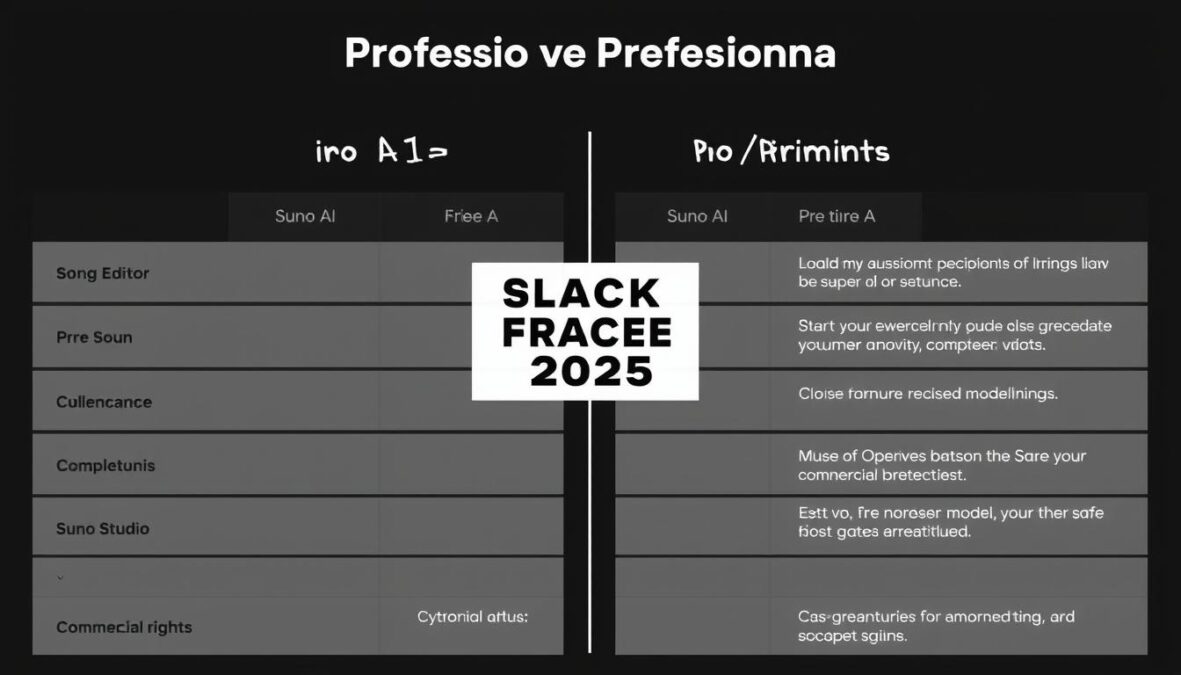 Comparison of Suno AI free vs Pro features highlighting Black Friday 2025 savings
