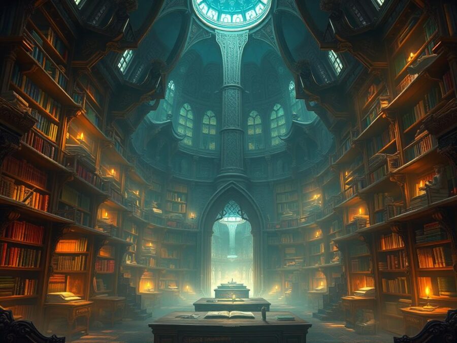 Concept art created with Midjourney showing fantasy environment