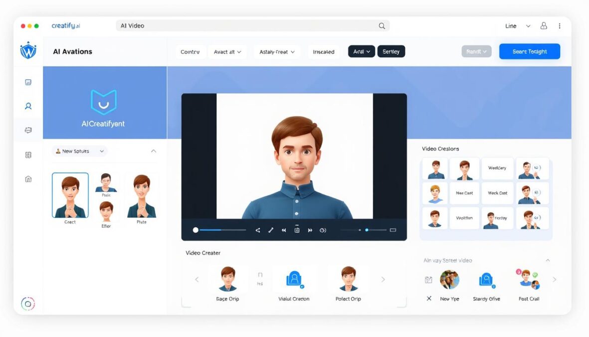 Creatify.ai video creation platform interface showing AI avatar options - Creatify.ai promo code November 2025