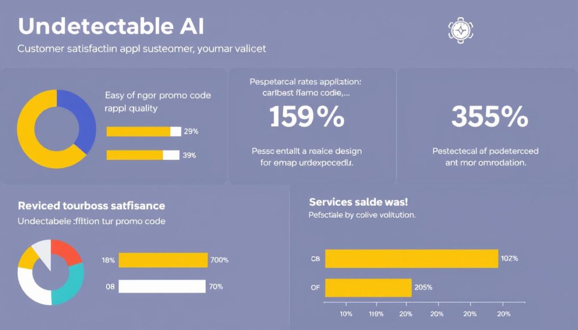 Customer satisfaction ratings for Undetectable AI services and promo code usage