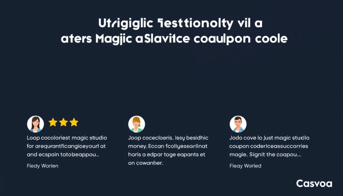 Customer testimonials about using Canva Magic Studio with December 2025 coupon codes