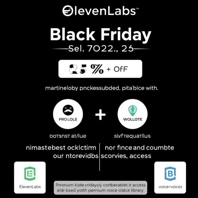 ElevenLabs Pro Plan with Black Friday 2025 special bundle offer