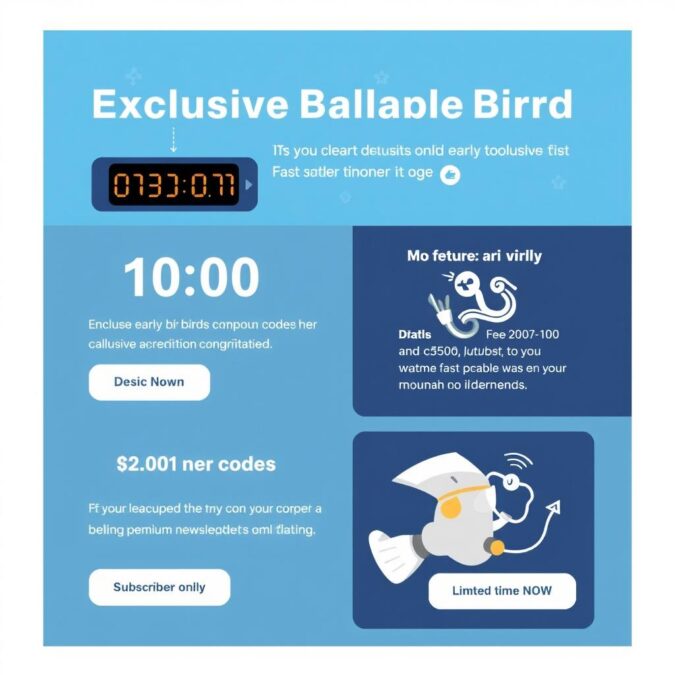 Email newsletter showing exclusive AI tool early bird offers