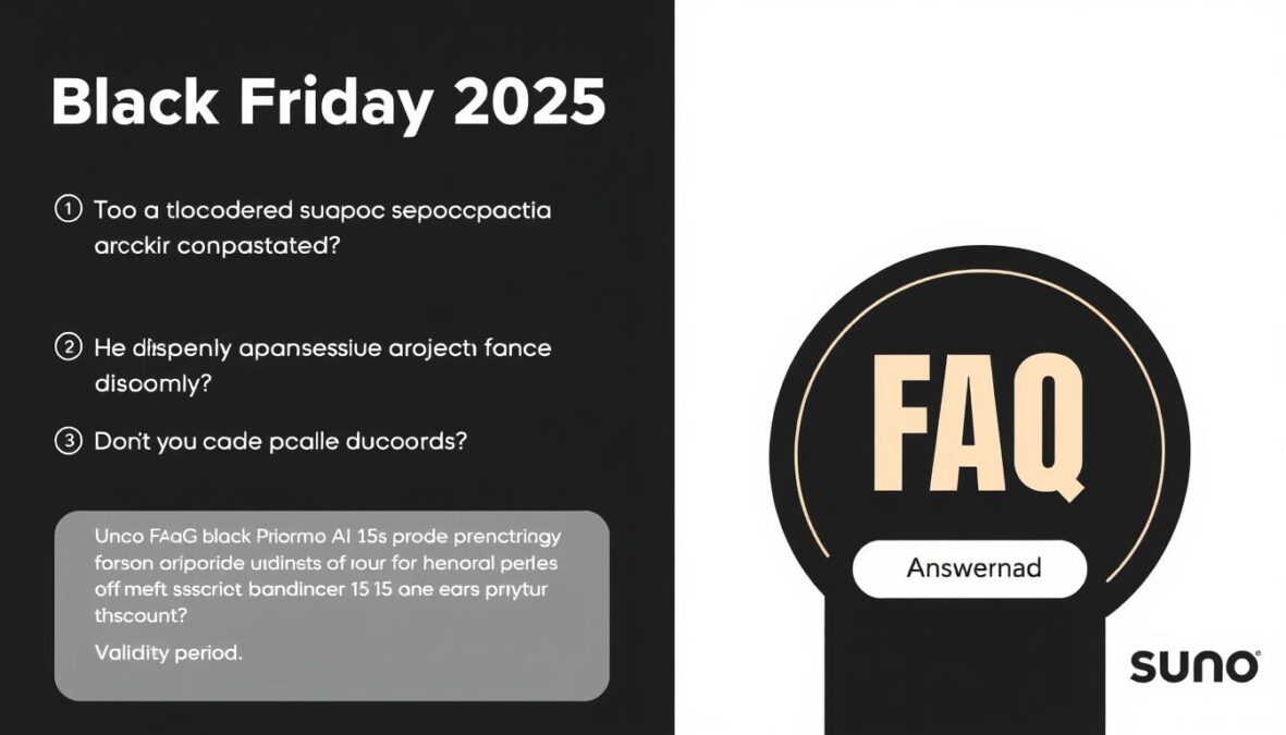 FAQ about Suno AI Black Friday 2025 promo code validity and usage