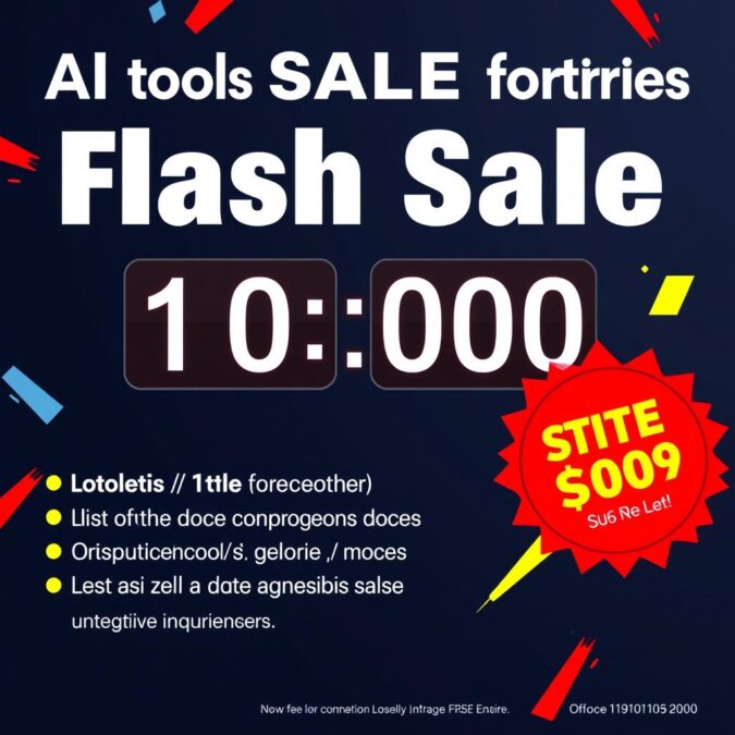 Flash sale countdown timer for AI tool limited-time offer