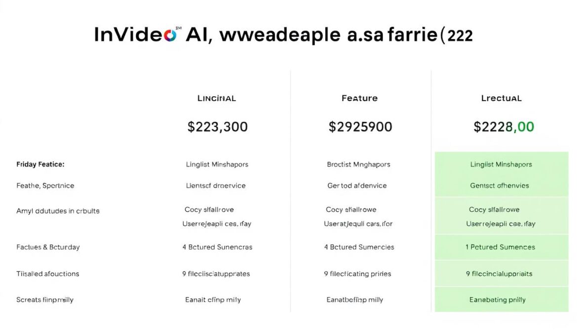 InVideo AI subscription plans comparison with Black Friday 2025 coupon applied