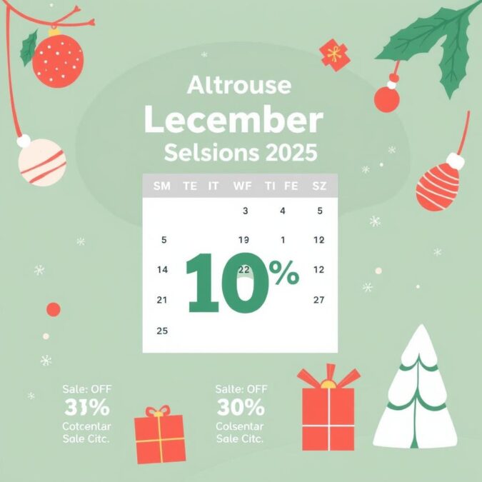 Leonardo AI seasonal sales calendar highlighting December 2025 promotions
