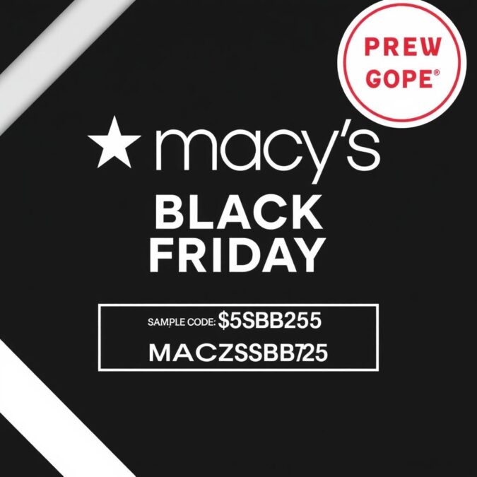 Macy's logo with Black Friday 2025 promo code graphics
