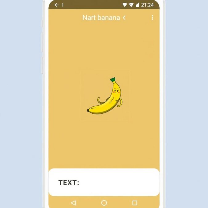 Nano Banana interface within the Gemini app showing image creation capabilities
