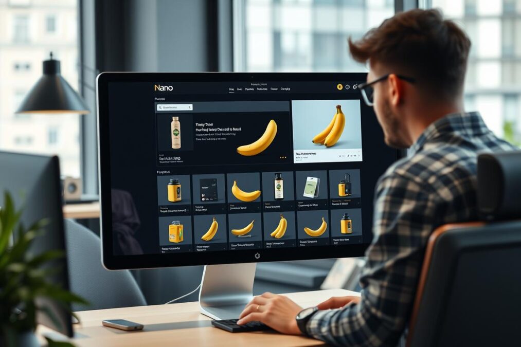 Professional using Nano Banana Pro for product visualization