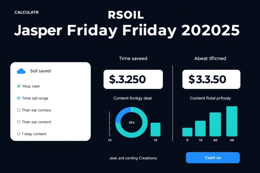 ROI calculator showing cost savings with Jasper AI Black Friday 2025 Deal