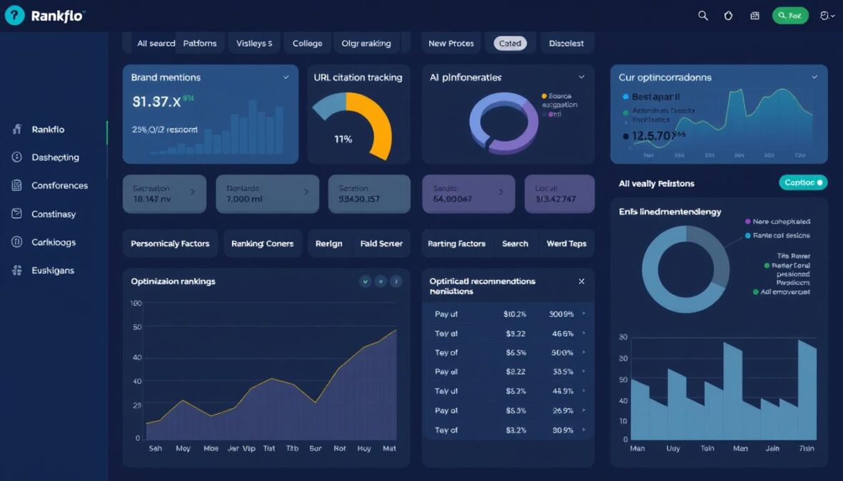 Rankflo AI search visibility dashboard