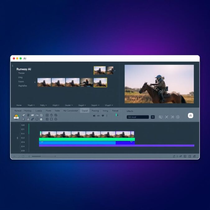 Runway AI professional video editing interface