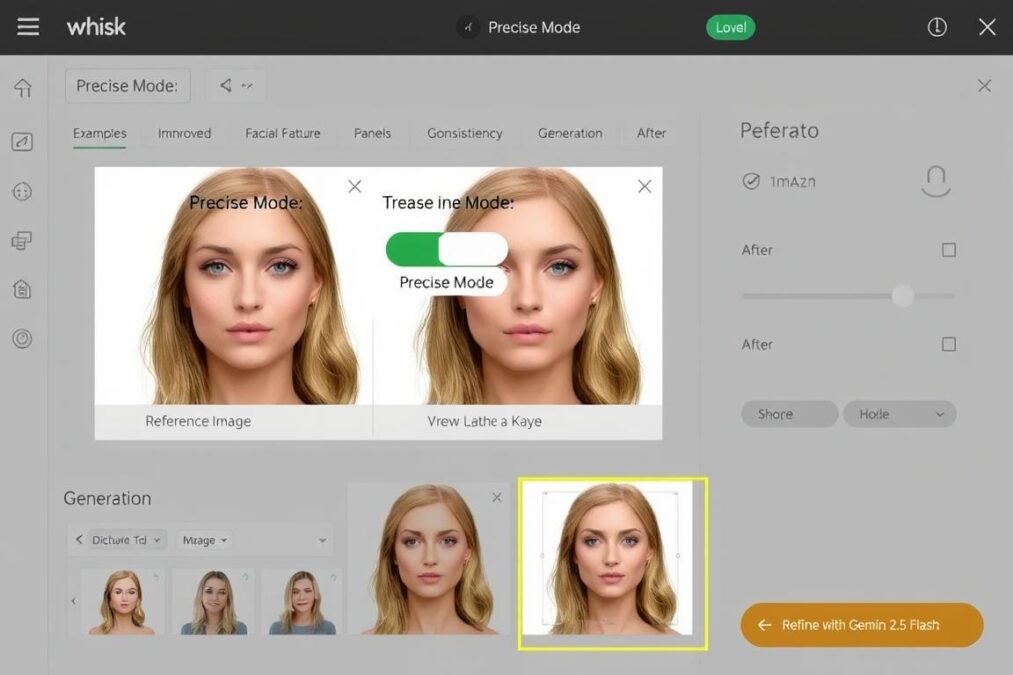 Screenshot of the new Precise Mode in Whisk powered by Nano Banana technology