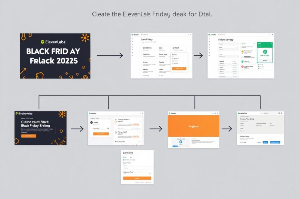 Step-by-step visual guide to claiming the ElevenLabs Black Friday 2025 deal