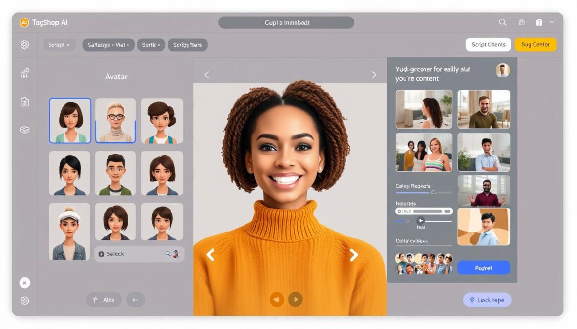 Tagshop AI UGC video creation interface