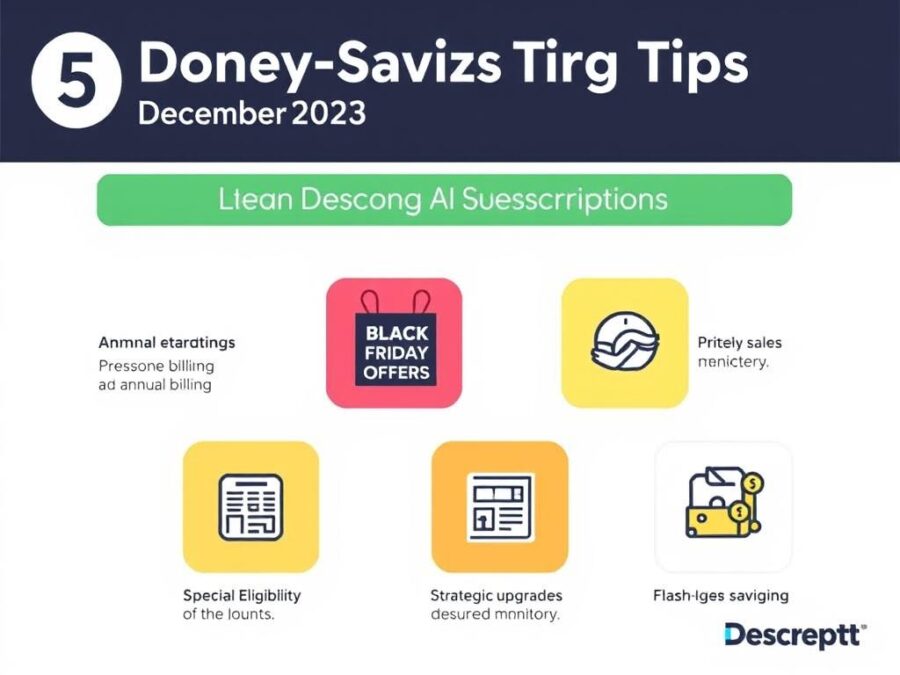 Tips for maximizing savings with Descript AI coupon code December 2025