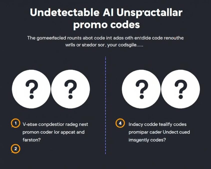Undetectable AI promo code FAQ section with common questions highlighted