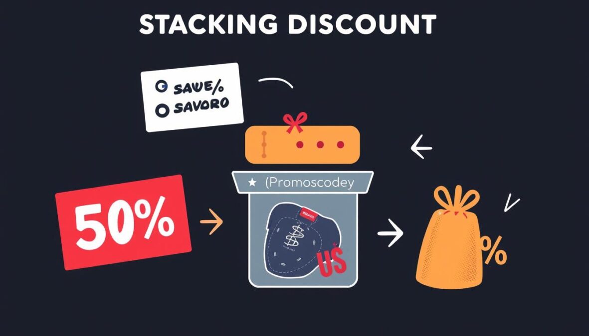Visual representation of stacking multiple Black Friday 2025 promo codes and discounts