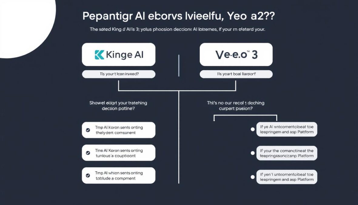 Decision flowchart for choosing between Kling AI vs Veo 3