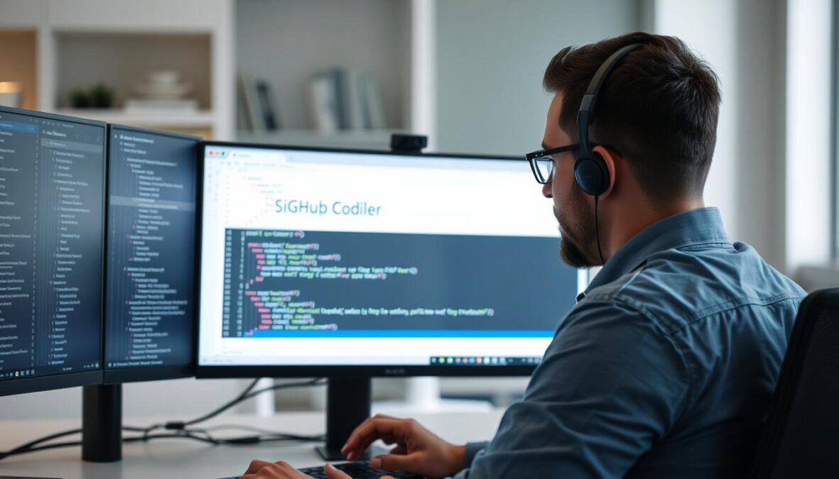 GitHub Copilot AI assistant suggesting code to a developer - GitHub Copilot promo code December 2025
