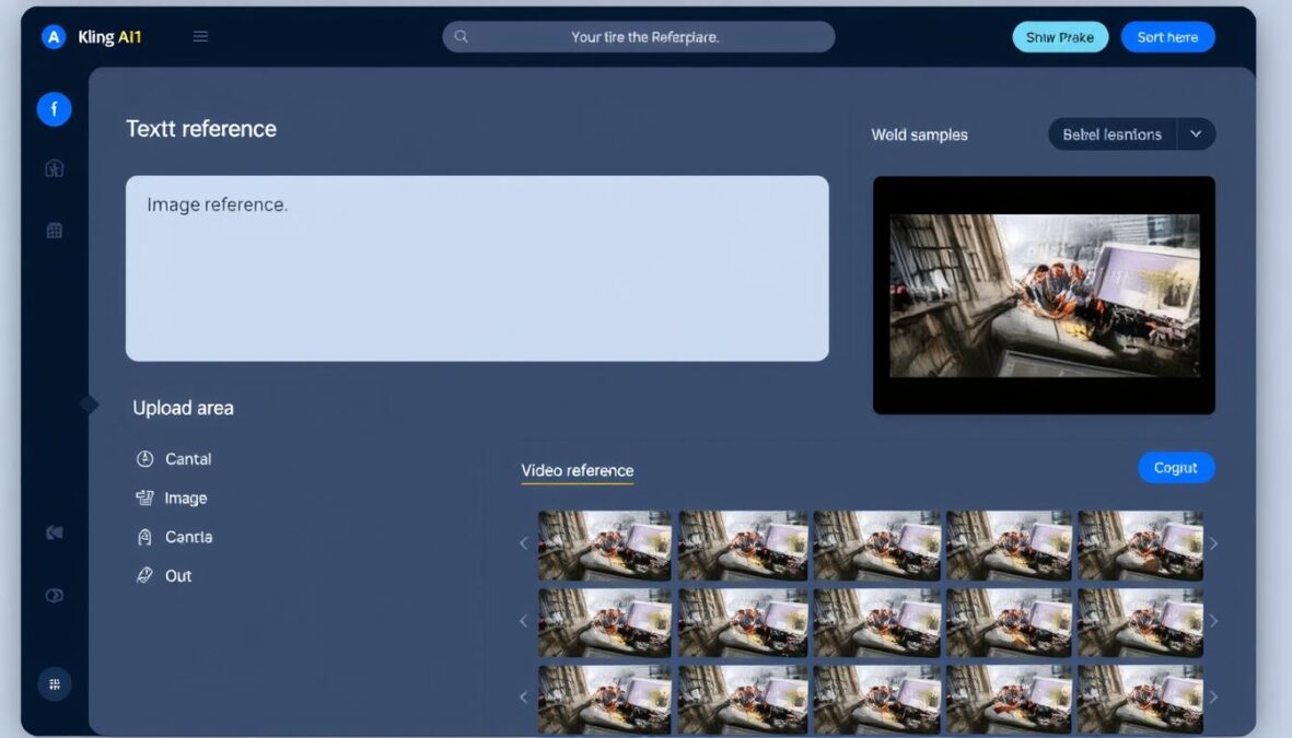 Kling AI O1 interface showing multimodal inputs including text, image and video references