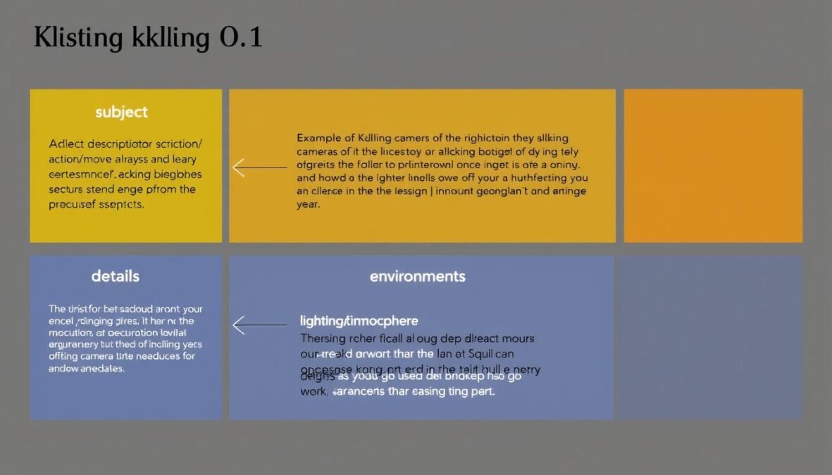 Kling AI O1 prompting guide showing effective prompt structure