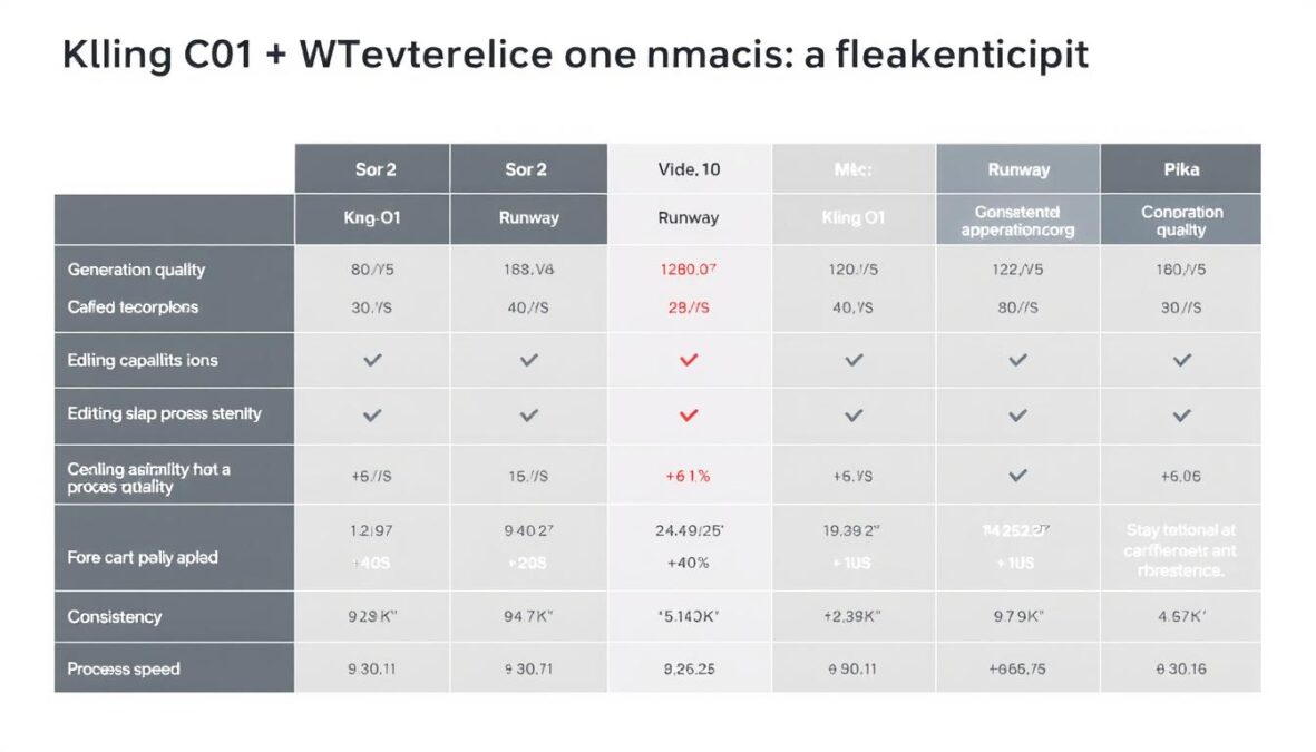 Kling AI O1 review showing performance comparison with other AI video models